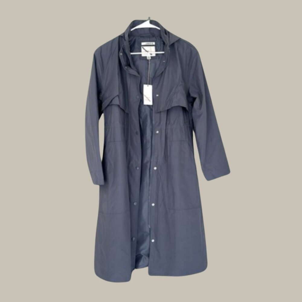 A New Day Water-Resistant Trench Coat | Size Small | Blue